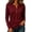 Wine -AB02, variant on Dwellite Women Long Sleeve Sweater Waffle Oversized Pullover Tops Casual Loose Henley Blouses for Fall Winter Pink XL