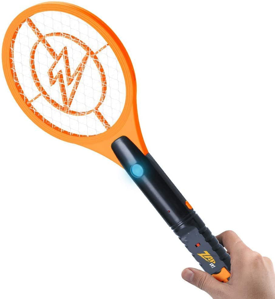 4,000 Volt USB Charging Super-Bright LED Light to Zap in The Dark Rechargeable Mosquito Mini Bug Zapper ZAP IT Orange Safe to Touch Fly Killer and Bug Zapper Racket 