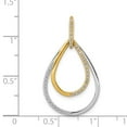 thumbnail image 4 of 14K Two-Tone Gold Charm Pendant Diamond Round Polished 1 4Ct. Double Teardrop, 4 of 4