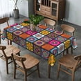 thumbnail image 4 of Mandala Bohemia Tablecloth Rectangle Colorful Table Cloth for Indian Holiday Party Decoration Hippy Boho Home Kitchen Decor-60×84 inch, 4 of 5