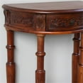 thumbnail image 2 of International Caravan Windsor Half Moon Console Table in Walnut Stain, 2 of 4