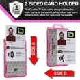 thumbnail image 5 of ID Stronghold Secure Badgeholder Holds 1-2 Cards ID Badge Holder, Polycarbonate Pink, 0.71 oz, 5 of 5