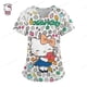 thumbnail image 4 of Ropa de mujer, camisetas de verano, camisetas de Hello Kitty, camisetas con cuello en V, camisetas con bolsillos, uniformes de enfermera, camisetas de hospital, camisetas para mujer 2023, 4 of 5