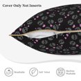 thumbnail image 3 of KLL Cool Skull Love Decorative Throw Pillow Covers Velvet Soft for Couch Sofa Bedroom Living Room Outdoor (No pillow core)- 18"x18", 3 of 5