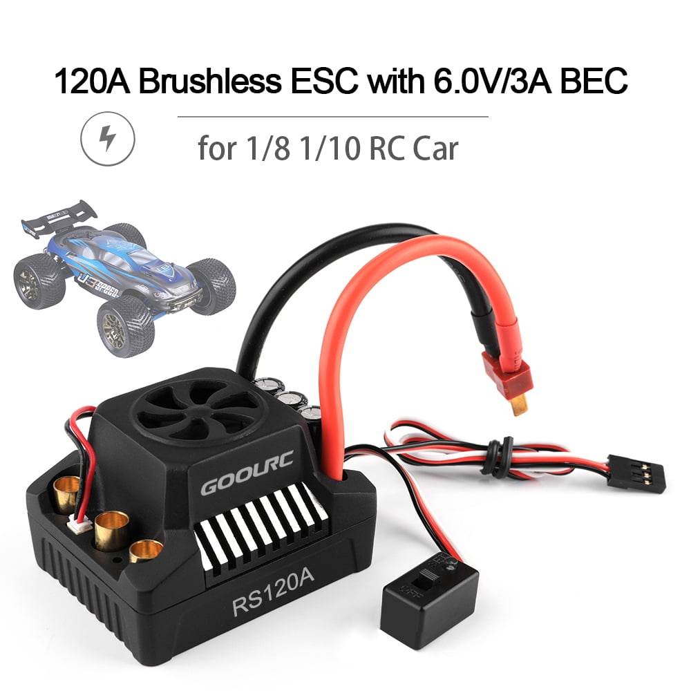 GoolRC 120A Brushless ESC Electric Speed Controller 6.0V/3A BEC for 1/8 J4F7 