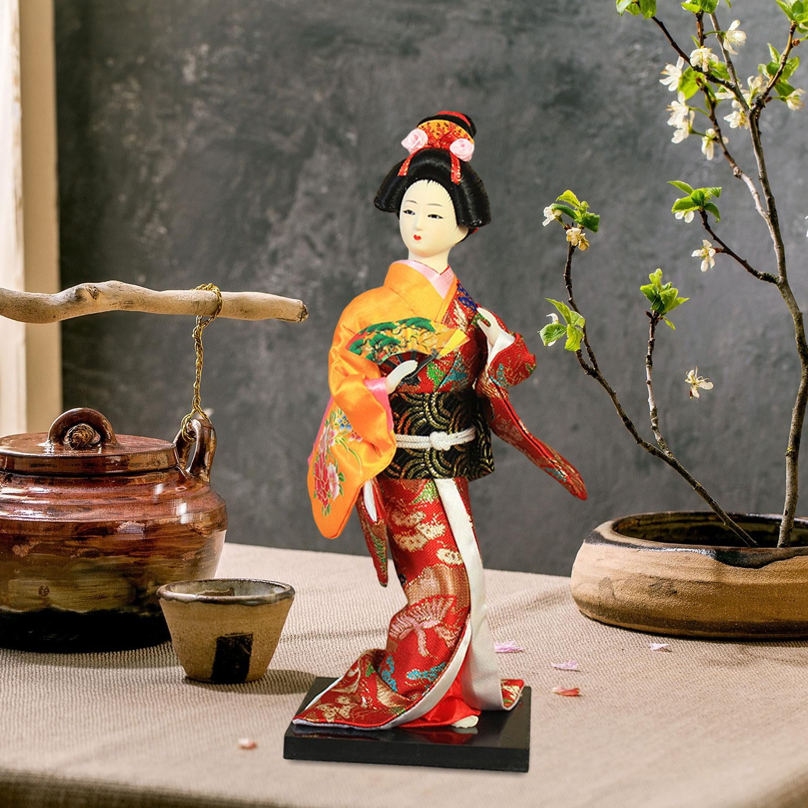 SunniMix Ethnic Japanese Geisha Dolls 9 inch Asian Geisha Doll for Table Desktop Home A Walmart