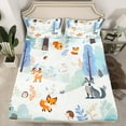 thumbnail image 2 of jejeloiu Cute Fox Deer Twin Sheet Sets,Wild Animal Bedding For Girls Boys 3pcs, 2 of 7