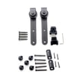 thumbnail image 3 of Mini Sliding Barn Door Hardware Cabinet Kit Top Mounted Hanging Hanger Track Steel Rail Set Smooth Silent ,Easy to Install, 3 of 7