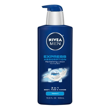 NIVEA Men Express Absorption 3 in 1 Revitalizing Lotion, 16.9 fl. oz.