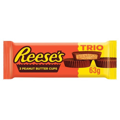 Reese's Peanut Butter Cups 63g, British Import (Pack of 3)