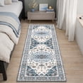thumbnail image 4 of 2'x6' Runner Rug for Hallway, Washable Moroccan Neutral Geometric Low Pile Non-Slip Rug for Kitchen Bedside Laundry, 4 of 10