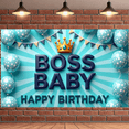thumbnail image 5 of Polka Dot Balloons Birthday Banner Crown Boss Baby for Baby Party Kids Celebration Indoor Decoration, 5 of 8