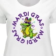 thumbnail image 4 of Inktastic Mardi Gras Party Alligator Women's Plus Size T-Shirt, 4 of 5