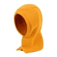 thumbnail image 1 of Solid Color Ear Protection Elastic Knitted Scarf Hat Unisex Buttons Knitted Warm Neck Collar Cap Fashion Accessories, 1 of 10
