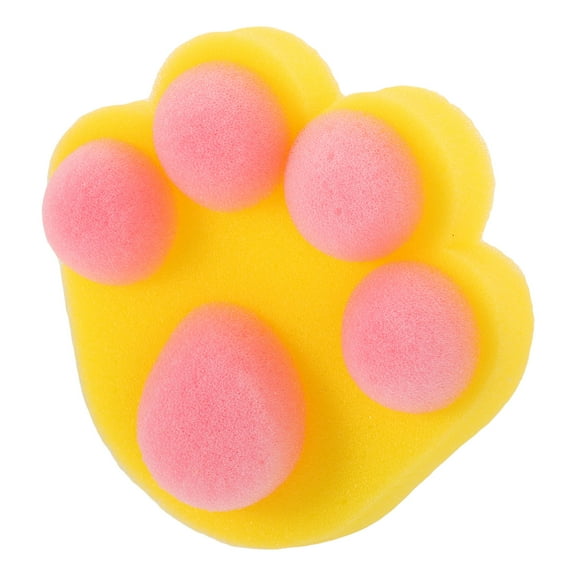 FRCOLOR Paw Shaped Scrub Sponge Cute Cartoon Sponges Scrubber Bath Cleaning Sponges Exfoliating Back Scrubbers For Bathroom Kitchen