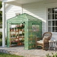 thumbnail image 2 of Ktaxon Pop Up Greenhouse Tent, 6x8ft Instant Walk-in Design with Green Weatherproof PE Cover, 2 of 8