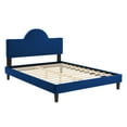 thumbnail image 3 of Modway Soleil Performance Velvet Full Bed in Navy, 3 of 10