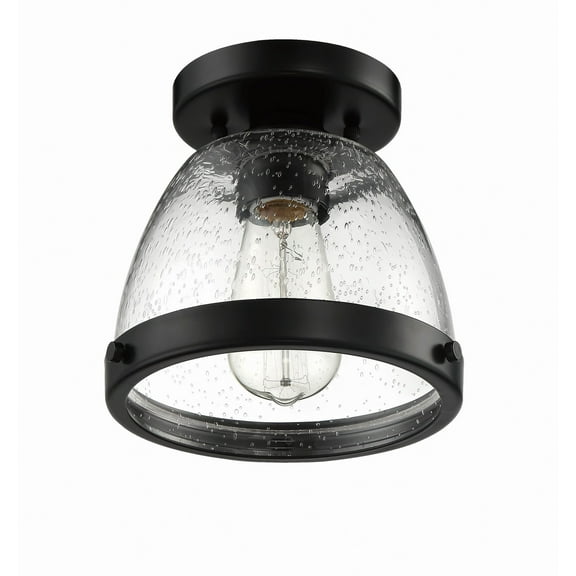 X1408-FB Craftmade Lighting Lodie - 1 Light Flush Mount-Flat Black Finish