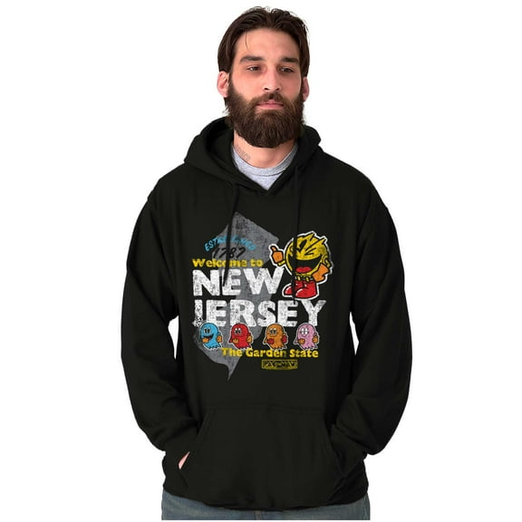 PACMAN Welcome to New Jersey State Hoodie Sweatshirt Women Men Brisco Brands S