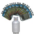 thumbnail image 3 of Practical Propane Butane LPG Fuel Gas Tank Level Indicator Magnetic Gauge Gas Bottle Temperature Measuring Stick Test Sticker, 3 of 5
