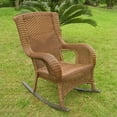 thumbnail image 3 of International Caravan San Tropez Resin Wicker Patio Rocker-White, 3 of 3