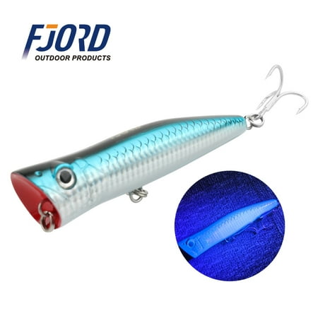 140mm 51g Popper Fishing Lure Sea Saltwater Hard Baits Floating UV Effect Swimbaits Surface Tuna Topwater Artificial Baits color 1