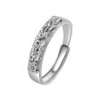 thumbnail image 1 of Anillos de riqueza de protección de Mantra, amuleto de declaración de tropas valientes, joyería chapada en plata abierta budista de la suerte para mujeres, 1 of 5