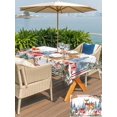 thumbnail image 4 of Outdoor Tablecloth with Umbrella Hole and Zipper, Christmas Elk Rectangle Table Cloth 60x102 Inch Waterproof Tablecloth, Xmas Pine Cones Gifts Snowflake Picnic Table Cover for Patio Camping, 4 of 7