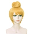 thumbnail image 1 of Peluca de cosplay de anime con moño rubio dorado, corte bob, 20 cm, 1 of 1