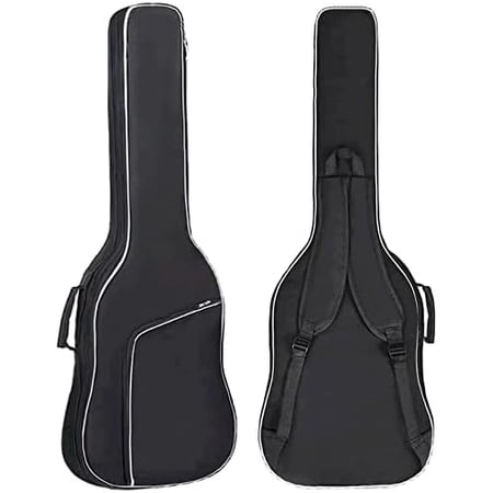 Bass Guitar Bag Gig Bag .35 inch Backpack Padded Soft Case Padding Black Electric Bass Case with Back Hanger Loop and Neck Strap