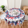thumbnail image 5 of 4th of July Tablecloth USA Flag Round Table Cover Washable Table Cloth for Home Kitchen Party Picnic 60 Inch, 5 of 5