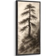 thumbnail image 4 of Large Framed Canvas Print Pine Tree Wall Art Rustic Farmhouse Decorative for Living room Bedroom - 60"x30" Black Frame, 4 of 6