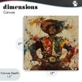 thumbnail image 4 of Stupell Industries Modern El Mexicano with Paint Splatters Canvas Art, 17 x 17, by Marta Wiley, 4 of 8