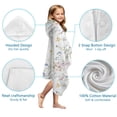 thumbnail image 7 of Pioneer Flower Floral Print Pattern Hooded Bath Towel，50"x30" for Ages 3 To 12 Kids, Quick Dry Lightweight Soft Microfiber Hood Beach Towel Cover Up for Kids, 7 of 7