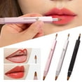 thumbnail image 2 of Retractable Double-ended Lipstick Brush Aluminum Tube Portable Nylon Lip Brush With Lip Cap, 2 of 8