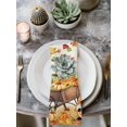 thumbnail image 2 of Fall Maple Leaves Cloth Napkins Set of 8 Reusable Dinner Napkins, Thanksgiving Pumpkins Gnomes Rustic Cocktail Napkin Washable Table Napkins for Wedding/Holiday Party/Baby Shower 20"x20", 2 of 7