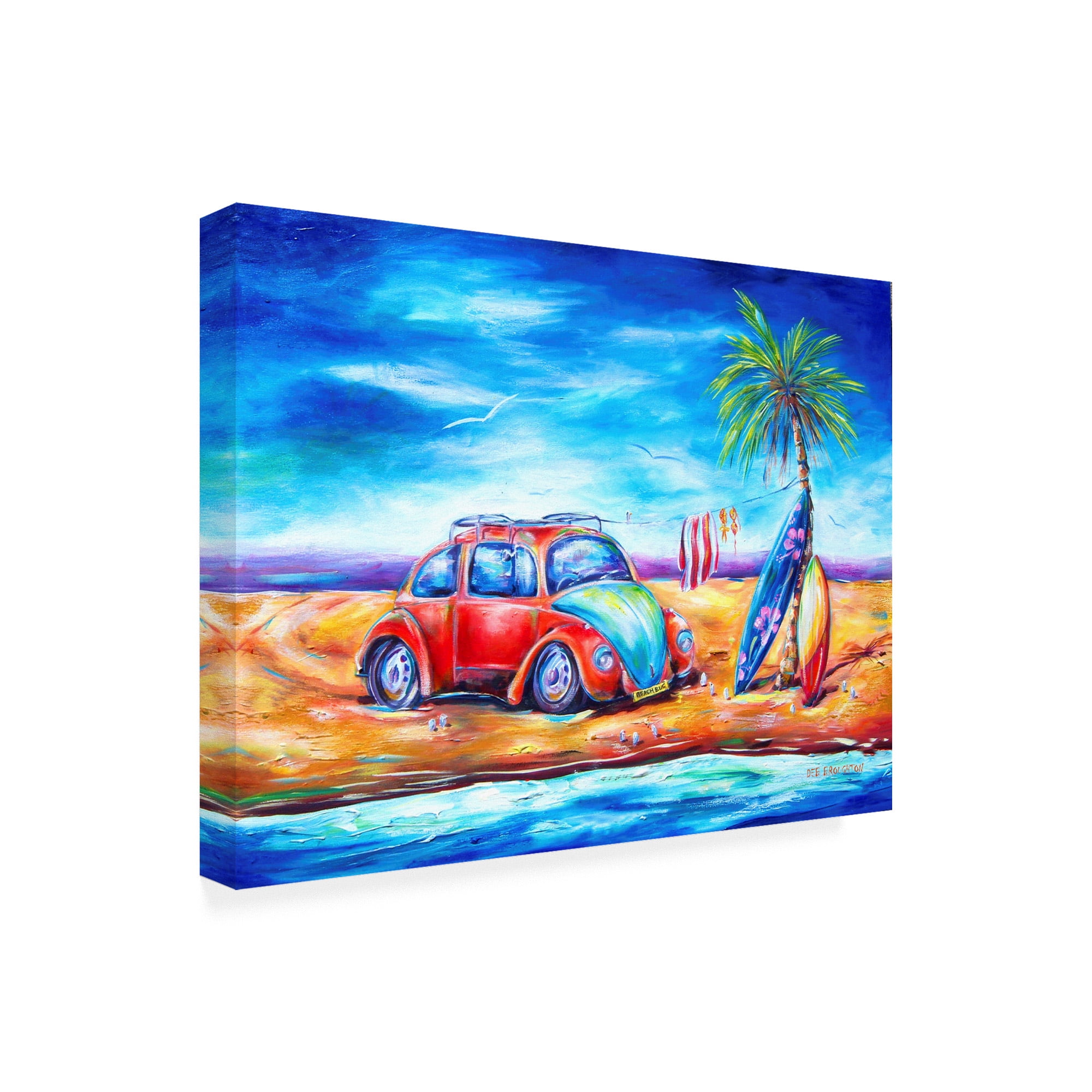 Trademark Fine Art 'Surf Beach bug' Canvas Art by Deborah Broughton