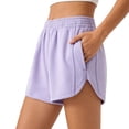 thumbnail image 3 of Sentmoon Plus Size Shorts High Waist Womens Long Shorts Breathable Solid Color Regular Fit Womens Swim Shorts with Pockets Trendy for Hot Weather and Humidity Hawaii S-3XL, 3 of 9