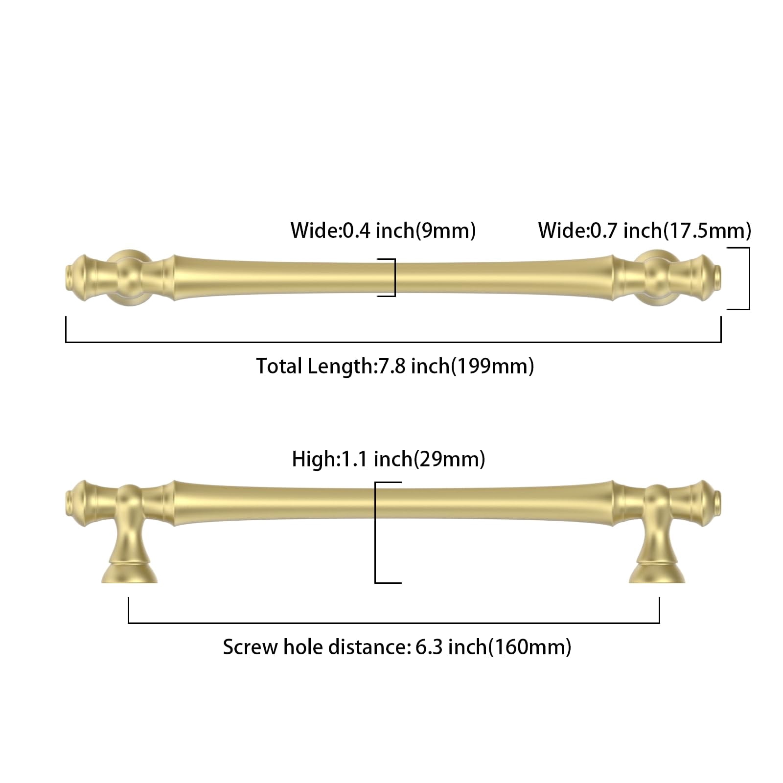 10 Pack Brushed Brass Cabinet Pulls Gold Kitchen Cabinet Handles Hardware For Cupboard Drawer Doors Bathroom Furniture