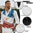 thumbnail image 6 of Yuyamidu Cute Snowman Mens Suit Vest Business Formal Dress Vests for Men Size 3XL Christmas Casual Wedding Tuxedo Party Waistcoat, 6 of 7