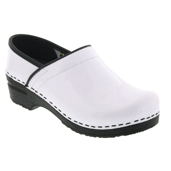 BJORK Professional Leather Clogs (White Patent - EU36)