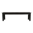 thumbnail image 2 of Shine Company 60" Cedar Wood Backless Patio Porch Garden Bench in Black, 2 of 3