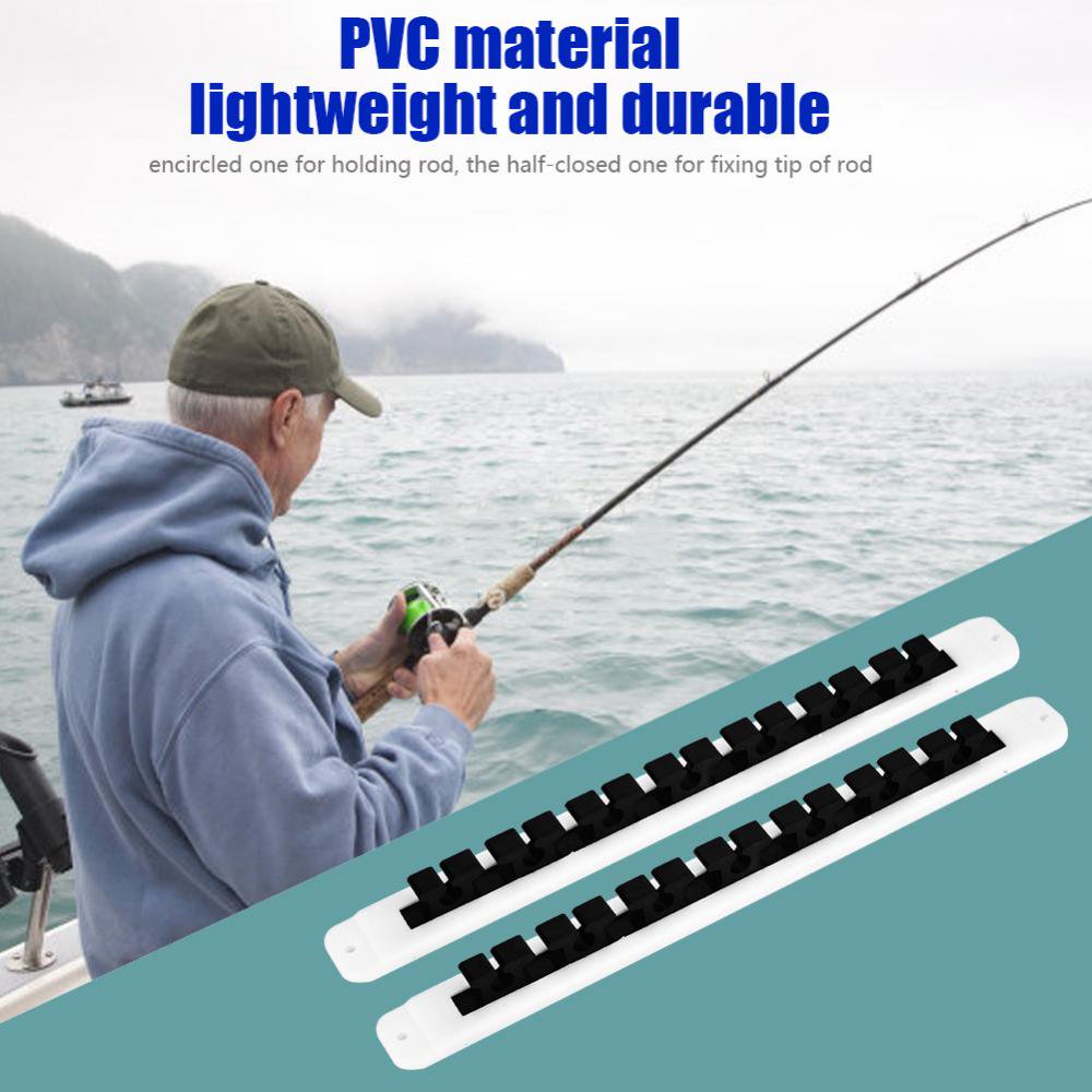 Garosa Fishing Rod Wall Mount 2pcs Fishing Rod Pole Reel Holder