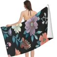 thumbnail image 2 of PHYHOO Cute Doodle Style Florals Microfiber Beach Towel for Adult Quick Dry Sand Free Lightweight Oversized Ultra Soft Skin-Friendly Swim Pool Travel Picnic Shower Bath Towel Blanket 30x60in, 2 of 8