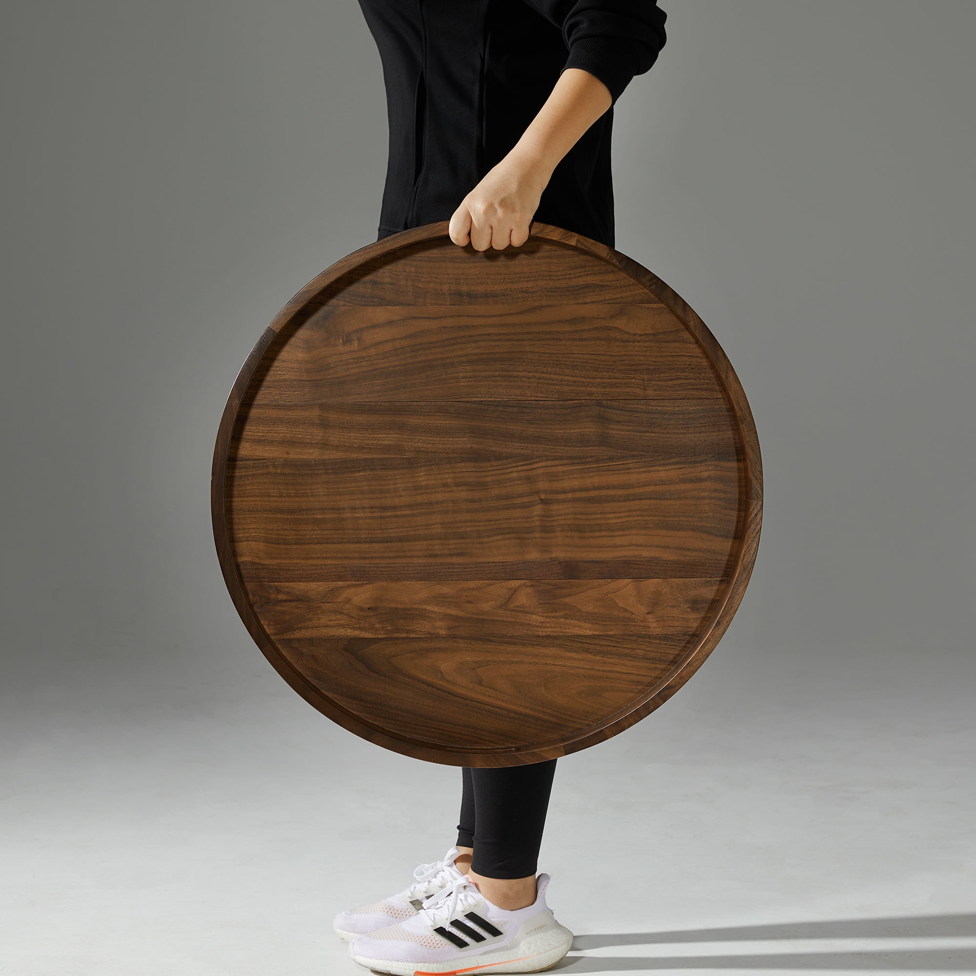 KINGCRAFT 24 x 24 inches Large Round Ottoman Table Tray