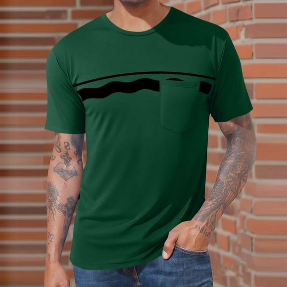 Awdenio T Shirts for Man Casual T-Shirt Short Sleeve Regular Fit Crew Neck Tee Summer Graphic Tops