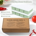 thumbnail image 7 of Mint Green Silicone Freezer Tray 2-pack Meal Prep Food Storage, 7 of 7