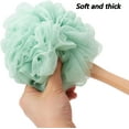 thumbnail image 3 of Loofah Back Scrubber for Shower, Wooden Long Handle Bath Sponge Lufa Shower Brush, Soft Nylon Mesh Back Cleaner Washer, Women Men Exfoliating Luffa Pouf on a Stick for Body, 3 of 7