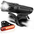 thumbnail image 1 of Juego de luz de bicicleta USB ultra brillante, faro delantero de bicicleta potente y luz trasera de traseros, 4 modos de luz, fácil de instalar para hombres para niños Road Mountain Cycling esquí esquí Gafas de esquí, 1 of 5