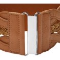 thumbnail image 3 of HSHDLDF 3 Inch Wide Waspie Elastic Vintage Braided Buckle Waist Belt, 3 of 7